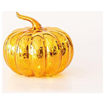 Γυαλινη led Φωτιζομενη Κολοκυθα, Μπαταριας, Πορτοκαλι, 17cm