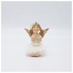 Αγγελακι Καθιστο με Αστερακι, Απαλο Ροζ, 7x5x8cm