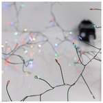 Cluster 12m, 960 Mini Led, Μετασχηματιστη, 8 Προγραμματα & Μνημη, Πρασινο Χαλκινο Καλωδιο, Χρωματιστο Led, Προεκταση Παροχης 3m, Ip44