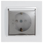 Πριζα Σουκο Καπακι 16a με Παιδικη Προστασια Λευκη