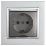 Πριζα Σουκο Καπακι 16a Ασημι