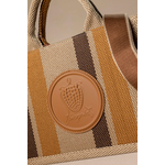 Τετράγωνη Τσάντα Καραβόπανο με Ιμάντα