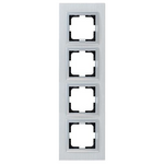 Πλαισιο 4 Θεσεων Αλουμινιο Ασημι