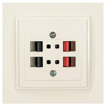 Πριζα hi-fi Διπλη Μπεζ