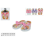 Children's flip flops for girls in 4 designs with pony and ice cream no 28-34