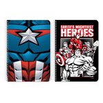 Spiral notebook with 2 subjects 60f Avengers in 2 designs 17x25cm