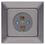 Πριζα Τηλεφωνου Διπλη rj 11 Γραφιτης