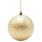 Πλαστικη Μπαλα, Χρυσο με οψη Σατεν, σετ 6τμχ, 10cm