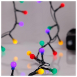 Σειρα, 100 led 3mm, Χρωματιστες Μπαλιτσες 0.9cm, 31v Μετασχηματιστη, 8 Προγραμματα & Μνημη, Πρασινο pvc Καλωδιο, Χρωματιστο led ανα 3cm, Προεκταση Παροχης 3m, Ip44