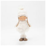 Κοριτσακι pom pom με Λευκα Ρουχα, 34cm