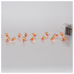 Σειρα, 20 Mini Led, Candy Ξωτικα, Μπαταριας 3xaa, Χρονοδιακοπτη, Ασημι Χαλκινο Καλωδιο, Θερμο Λευκο Led, ανα 10cm, Προεκταση Παροχης 30cm, Ip20