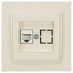 Πριζα Data cat 6 rj 45 Monh Μπεζ