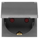 Πριζα Σουκο με Καπακι 2 Modules 16a Γραφιτης