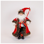 Αη Βασιλης Μεκοκκινο και Μαυρο Καρο Ρουχο, 46cm