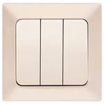 Διακοπτης Τριπλος Μπεζ