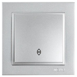 Διακοπτης a/r Κουμπωτος Ασημι