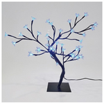 Δεντρο Κερασια, 36 led 5mm, με Λουλουδια Σιλικονης, με Μετασχηματιστη, Προεκταση Παροχης 500cm, Μπλε Led, 45cm, Ip44