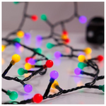 Σειρα, 500 led 3mm, Χρωματιστες Μπαλιτσες 0.9cm, 31v Μετασχηματιστη, 8 Προγραμματα & Μνημη, Πρασινο pvc Καλωδιο, Χρωματιστο led ανα 3cm, Προεκταση Παροχης 3m, Ip44