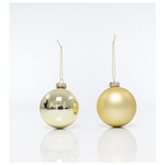 Γυαλινη Μπαλα, Χρυση, ματ και Γυαλιστερη, σετ 4 Τμχ, 8cm