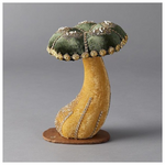 Βελουδινο Μανιταρι, Πρασινο, με Γκλιτερ, 15x15x23cm