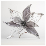 Βελουδινο Λουλουδι, Γκρι και Διαφανο, 40cm