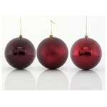 Μπαλα Πλαστικη, Βαθυ Κοκκινο, σετ 6τμχ, 8cm