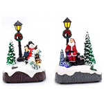 Display Box, Χριστουγεννιατικη Παρασταση, Μπαταριας, 2 Σχεδια, 12τμχ, 9.6x5.7x12.8cm