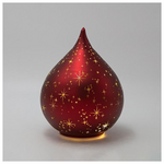 Φωτιζομενο Δακρυ, Κοκκινο, με Αστερακια, 15x15x20cm