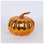 Γυαλινη Φωτιζομενη Κολοκυθα, Πορτοκαλι, 10.8cm