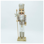 Καρυοθραυστης, Λευκος Σαμπανι, με Σκηπτρο και Νιφαδα, 10x38cm