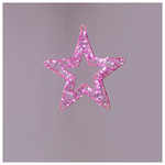 Αστερι Φωτιζομενο 23cm, 80 Μινι Led, 4,5v Μετασχηματιστη, ροζ Μεταλλικος Σκελετος, ροζ Χαλκινο Καλωδιο, ροζ Μινι Led, Προεκταση Παροχης 5m, Ip44