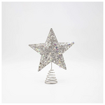 Κορυφη Δεντρου με Ασημι Νημα και Ιριδιζοντα Αστερακια, 20x23cm