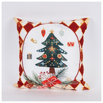 Μαξιλαρι, Κοκκινο, με Δεντρακι, 45x45cm