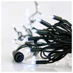 Σειρα, 100 led 5mm, 230v, 3 Επεκτασεις εωσ 9 Σετ, Πρασινο Καουτσουκ Καλωδιο, Λευκο Led, ana 10cm, Προεκταση Παροχης 150cm, Ιρ65