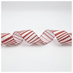 Κορδελα Λευκη με Κοκκινες Ριγες, 914x6.3cm