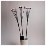 Σειρα, 3 σετ Λευκες Μπαλιτσες 70cm, Φ1,7cm, 6 Κλαδια το Κάθε Σετ, Ηλιακο Συλλεκτη με Αισθητηρα Φωτος, 18 Πολυχρωμα Led, ανα 50cm, Προεκταση Παροχης 1m, Ip44