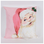 Μαξιλαρι Ροζ, με Αγιο Βασιλη,  45x45cm