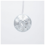 Γυαλινη Μπαλα, Ντισκο, Ασημι, 8cm