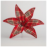 Λουλουδι Υφασματινο, Κοκκινο Καρο, 30cm