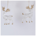 Ταρανδακια Ακρυλικα, με Σαμπανι Γκλιτερ, 2 Σχεδια, 13cm