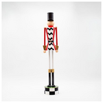 Μεταλλικος Καρυοθραυστης, Μαυρο Καρο με Κοκκινο, 90cm