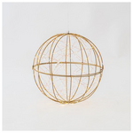 Μεταλλικη Μπαλα, Φωτιζομενη, 240 Θερμα Λευκα Led, με Μετασχηματιστη, Χαλκου, 500cm Προεκταση Παροχης, 40cm, Ip44