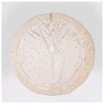 Ποδια Δεντρου, Μπεζ Βελουδο με Χρυσα Αστερακια, 90cm