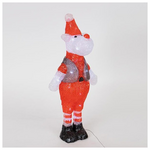 Ακρυλικο Ελαφι Κοκκινο & Απσρο, 3,5v Μετασχηματιστη, 40 Λευκα Led, Προεκταση Παροχης 5m, 22,5x15x50cm, Ip44