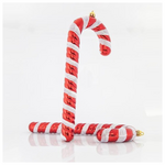 Γλυφιτζουρια Πλαστικα, Κοκκινα με Λευκο Glitter, σετ 2τμχ, 26cm