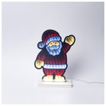 Αγιος Βασιλης 22x5,5x30cm, Διακοσμητικο Σχεδιο Καθρεφτης με led Ταινια, Μετασχηματιστη, 138 Led, Πολυχρωμο Led, Προεκταση Παροχης 3m, Ip20