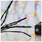 Σειρα, 180 led 3mm, 31v Μετασχηματιστη, 8 Προγραμματα & Μνημη, Πρασινο pvc Καλωδιο, Χρωματιστο Led, ανα 5cm, Προεκταση Παροχης 3m, Ιρ44