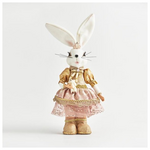 Κυρια Λαγος με ροζ Ρουχα, 19x10x42cm