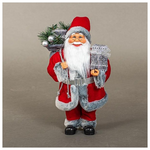 Αγιος Βασιλης Κοκκινος, με Γκρι Γουνακι, 50cm