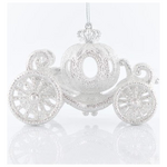 Αμαξα Κολοκυθα Ακρυλικη, Ασημι, 12x8.5x5.5cm